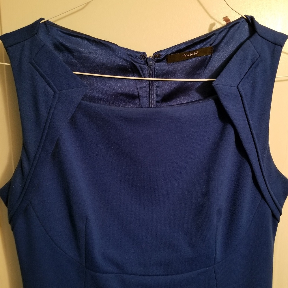 Royal blue Tahari shift dress